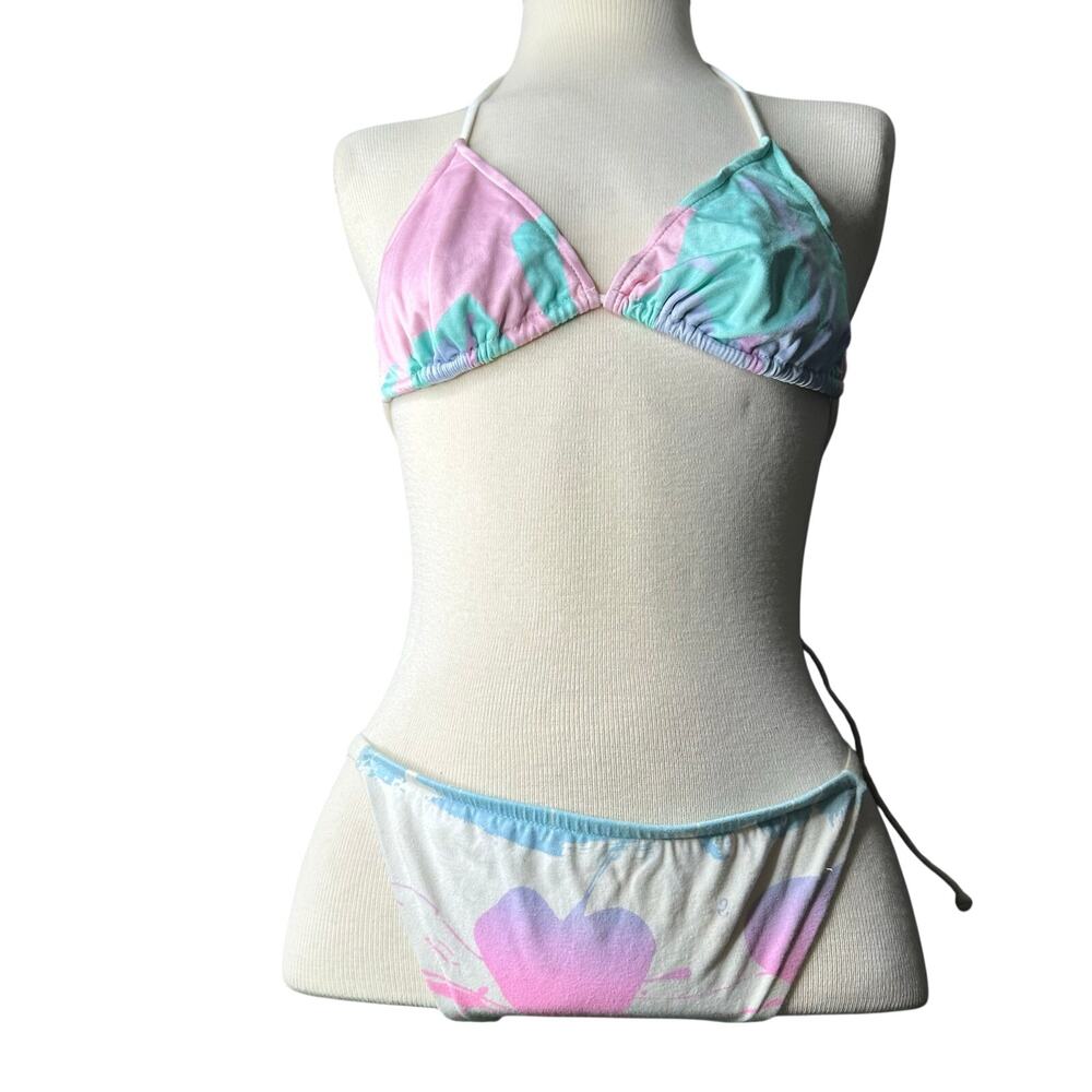 Vintage y2K/90s Bikini Swim Mixed Suit Pink and Blue
Women’s Size M